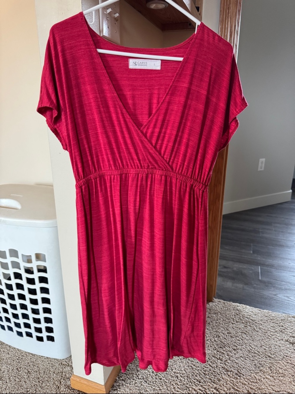 Carve Designs Red Wrap-Style Top